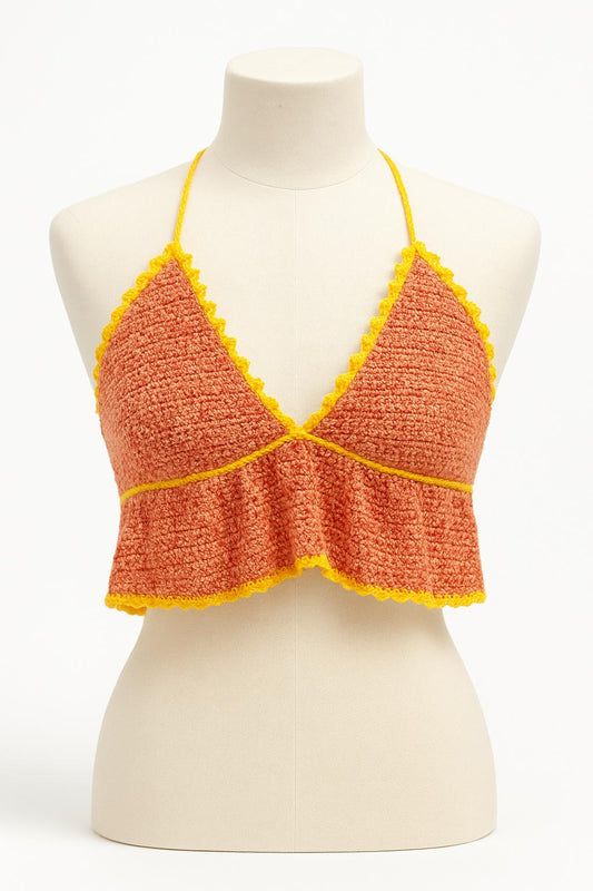 Orange Sherbet Halter Top